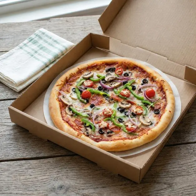 Veggie Supreme Pizza loaded with fresh garden toppings at Pizza Blvd Brampton West